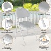 4FT Folding Table and 5-Piece Chairs Set, Portable Padded Card Table and Chairs for Dining, Picnic, Events, Training, Indoor & Outdoor Use - 4 of 4