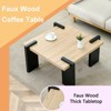 ALEXOUN Rectangle Coffee Table with Sturdy MDF Desktop & Metal Legs, Vintage Mortise Tenon Center Table for Home and Apartment - 4 of 4