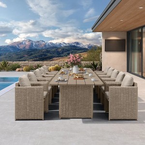PURPLE LEAF Patio Dining Furniture Set Modern Outdoor Furniture Set Aluminum Dining Table and Chairs - 1 of 4