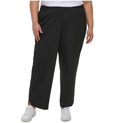 Calvin Klein Womens Smocked-Waist Casual Trouser Pants