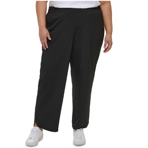 Calvin Klein Womens Smocked-Waist Casual Trouser Pants - 1 of 1