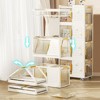 YIYIBYUS Storage Cabinet with Doors and Wheels, Plastic Narrow Slim Storage Cabinet - 4 of 4