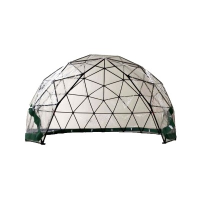 Sonostar Hub Standard All Weather Bubble Glamping Dome Shelter for Dining Pod, Patio, Gazebo, Greenhouse, or Play Area full Kit, Black