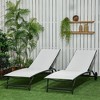 PAGED Pool Lounge Chairs Outdoor, Lawn Chairs with Wheels, 5-Level Adjustable Backrest for Patio, Poolside, Beach, Lawn - 3 of 4