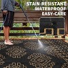 Outdoor Rug Large Geometric Plastic Straw Rug, Waterproof Reversible Woven Carpet, UV-Resistant Outside Rug for Balcony RV Backyard - 4 of 4