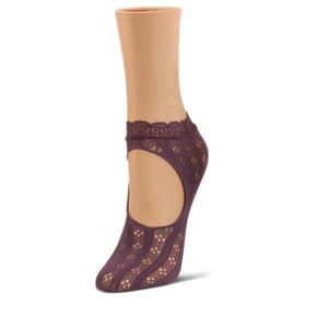 Memoi Women's Floral Net Mary Jane Loafer Socks - 1 of 1