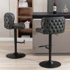 Swivel Barstools Set Of 2, Adjusatble Seat Height, Modern PU Upholstered Bar Stools With The Whole Back Tufted - 3 of 4