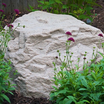 Beige Resin Low Profile Garden Boulder Rock