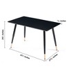 NicBex 47.24" Modern Rectangle Dining Table,Kitchen Table with MDF Tabletop for 4-6 Seaters,Black - 3 of 4