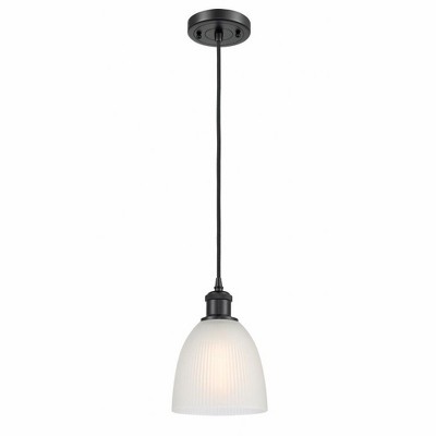 Castile - 1 Light Cord Hung Mini Pendant In Industrial Style-9 Inches Tall and 6 Inches Wide