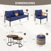 EAGLE PEAK Sunset Dune 6 Piece Collection Modern Outdoor  Furniture Set, Patio Wicker Wood Grain Lounge Set - 2 of 4