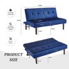 CAVINAS Foldable Sofa Bed Convertible Folding Couch with Adjustable Backrest and Charging Port for Apartment, Living Rooms - 3 of 4