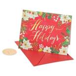 20ct Papyrus Happy Holidays Glitter Boxed Holiday Greeting Cards