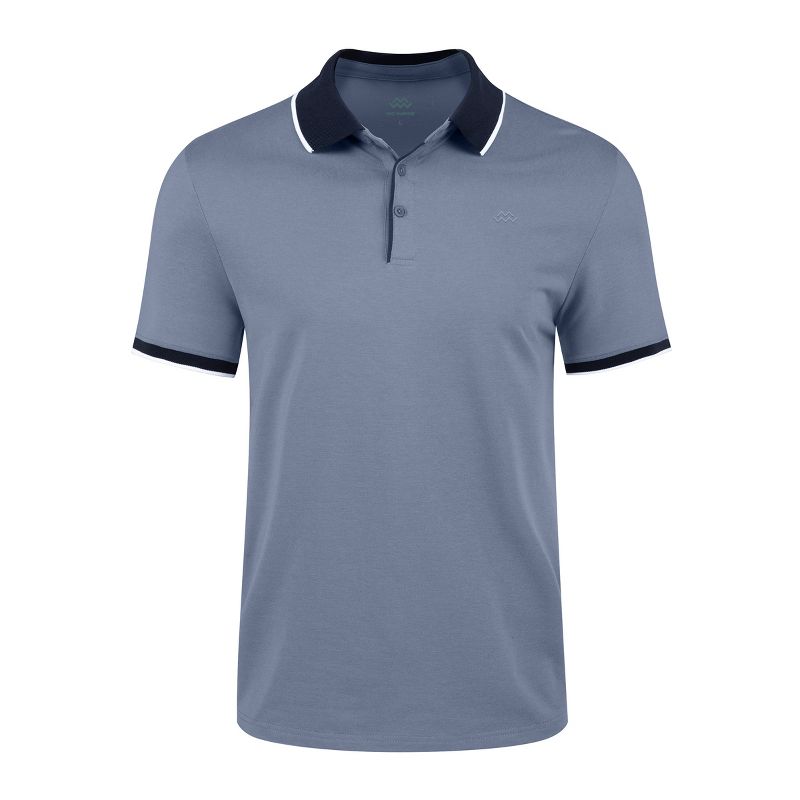 Mio Marino Men's Classic-Fit Cotton-Blend Pique Polo Shirt with Contrast Collar, 1 of 8