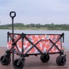 FURNIinspire Outdoor Serving Carts Utility Park Garden Cart Tool Customized Color Folding Camping Trolley Outdoor Picnic, Pink, 37.8"*21.2"*34.45" - 2 of 4