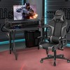 Costway Gaming Computer Desk&Massage Gaming Chair Set w/Monitor Shelf Power Strip - 2 of 4