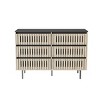 Fluted,Bedroom Storage Cabinet,Six drawer storage,Large Capacity,Modern Minimalist Drawer Cabinet,Two-tone Design - 4 of 4