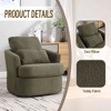 CAVINAS Teddy Swivel Barrel Accent Chair with Curved Backrest,Cozy Upholstered Swivel Living Room Chairs,Reading Chairs for Living Room - 4 of 4