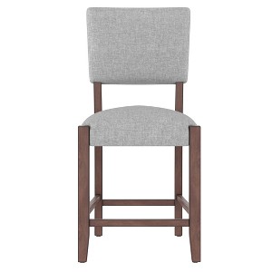 Okak 40.4 Inch Bar Stools Set of 4, Mid Century Modern Counter Stools with Linen Upholstery&Wood Legs, for Kitchen Island, Dining Room - 1 of 4