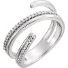 Pompeii3 14kt White 1/6 CTW Diamond Negative Space Ring Right Hand Twist Ring - 3 of 4