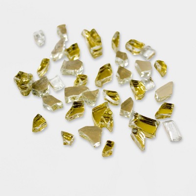  Reflective Fire Pit Fire Glass - Light Gold - AZ Patio Heaters 