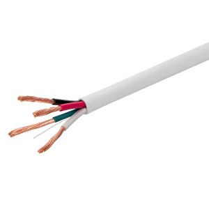 Monoprice Speaker Wire, CL3 Rated, 4-Conductor, 14AWG, 250ft, White - 1 of 4