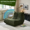 41.4'' Sofa Lazy Sofa Bean Bag Chair Floor Sofa For Living Room Bedroom, Green - 2 of 4