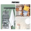 Unique Bargains Travel Toiletry Bag Makeup Bag Organizer Toiletry Organizer Travel Cosmetic Bag Waterproof Polyester Gray 1pc - 2 of 4
