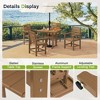 Arceso Outdoor Dining Set with Umbrella Hole, HDPS Patio Furniture - 4 of 4