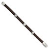 Black Bow Jewelry Men's 8mm Stainless Steel, Black & Brown Leather Bracelet, 8.25 Inch - 2 of 4