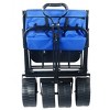 Racxily Folding Wagon Garden Shopping Beach Cart,  Utility Grocery Car with Side Pocket for Camping Garden Sports - 4 of 4