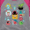 Girls' - Spongebob Squarepants - Spongebob: The Search For Squarepants Grid Shirt Tail Raglan Graphic T-shirt - 2 of 4