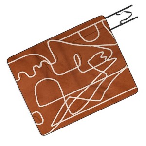 Nadja Abstract Face Sketch 4 Picnic Blanket - Deny Designs - 1 of 3
