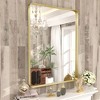 Apmir Rectangular Aluminum Alloy Framed and Tempered Glass Wall Bathroom Vanity Mirror in Matte Black/ Gold/ Silver/ Brown - 4 of 4