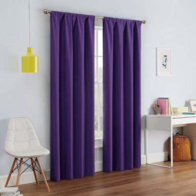 purple curtains