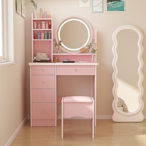 SJ STAR&JANE Lighted Makeup Vanity Set - 3 Color LED Mirror - 1 of 1