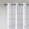 VYNXARIA 50*63" Total Blackout Metallic Print Grommet Top Curtain Panel(Only 1 Pc Panel) - 4 of 4