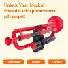 pInstrument pTrumpet Plastic Trumpet – Includes 3C & 5C Mouthpieces, Carrying Bag – Lightweight Bb Design with Ergonomic Grip – Durable ABS Build - 2 of 4