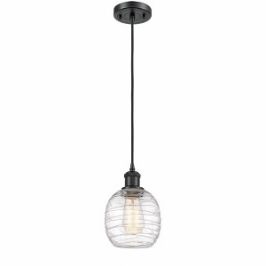 Belfast - 1 Light Cord Hung Mini Pendant In Industrial Style-9 Inches Tall and 6 Inches Wide - 1 of 1