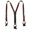 CTM Men's Coated Leather Button-End Y-Back Suspender with Bachelor Buttons - 2 of 4