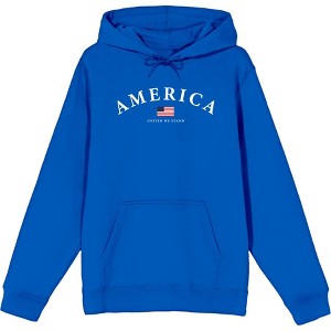 Americana American Flag Adult Long Sleeve Hoodie - 1 of 2