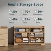 Furnulem Dressers for Bedroom 6 Drawers Wide Chest of Drawers Storage Organizer Wooden Cabinet with Anti-Tip Safety for Living Room Hallway entryway - 3 of 4