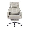 Swivel Ergonomic Office Chair,Technology Leather High Back Office Chair With Lumbar Support And Headrest,Reclining Computer Chair-Cuddlewood - 3 of 4