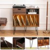 Hommpa Stylish Record Listening Station Play Stand with Clamshell Design & LED Backlight - 3 of 4