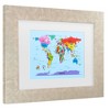 Trademark Fine Art Michael Tompsett Children's World Map Matted Framed Art - 3 of 4