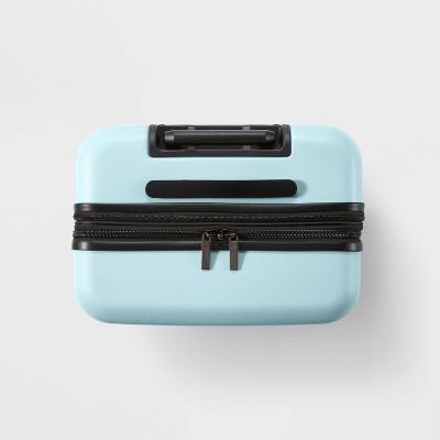 Hardside Medium Checked Suitcase Muddy Aqua - Open Story™