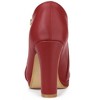 Allegra K Women's Platform Round Toe Chunky Heels Ankle Booties - 3 of 4