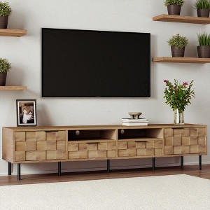 Mid Century TV Stand with 2 Drawers, Media Console for TVs up to 85'', Entertainment Center with Storage for Living Room, Bedroom - 1 of 4