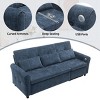 Versatile 2-in-1 Sofa with Pull-Out Sleeper, Reversible Recliner and USB Ports for Living Room or Guest Space-Maison Boucle - 3 of 4