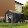 Outsunny 7' x 12' Outdoor Shed, Waterproof and Heavy Duty Portable Shed for Bike, Motorcycle Garden Tools - 3 of 4
